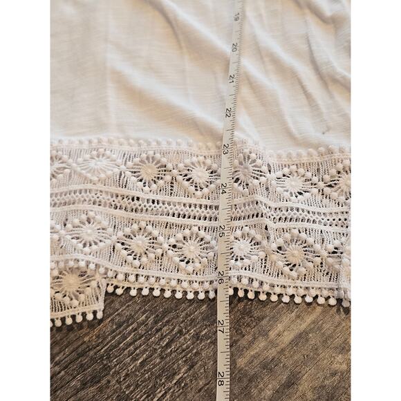 Neiman Marcus white sleveeless oversized cardigan crochet womens large boho - Picture 6 of 6